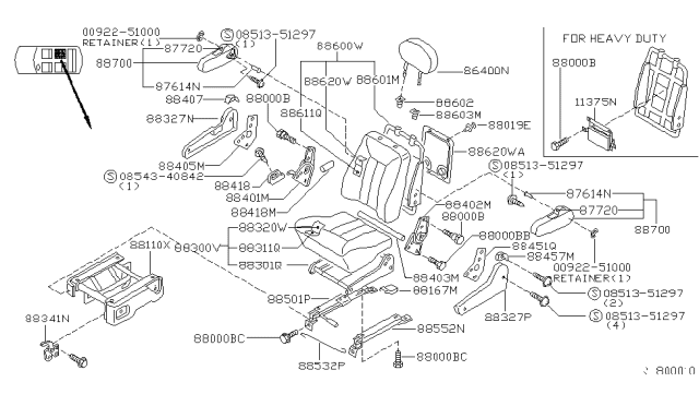 1999 Nissan Quest Rear Seat Diagram 6