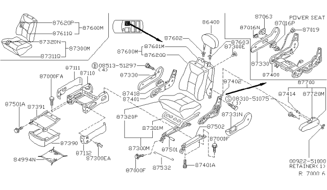 2000 Nissan Quest Front Seat Diagram 3