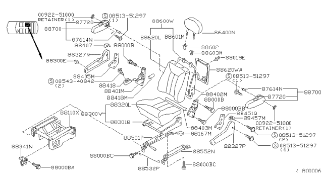 1999 Nissan Quest Rear Seat Diagram 5