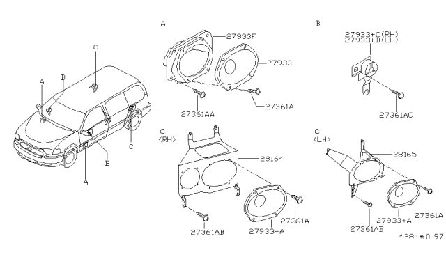 2001 Nissan Quest Speaker Diagram 1