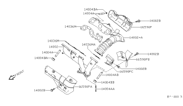 2003 Nissan Quest Bolt Diagram for 01121-0035U