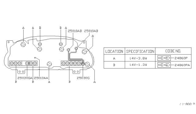 1999 Nissan Quest Led-Warning Diagram for 24860-7B000