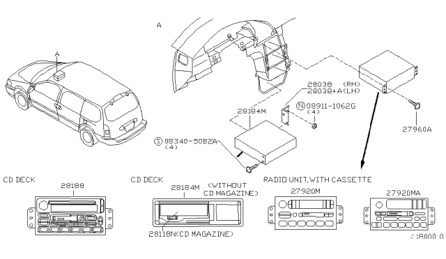 1999 Nissan Quest Audio & Visual Diagram 3