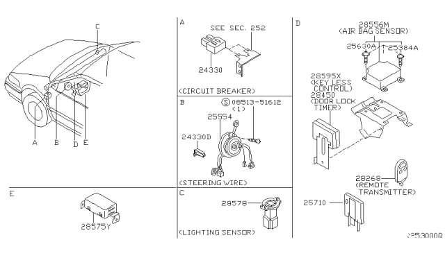 2001 Nissan Quest Electrical Unit Diagram 2