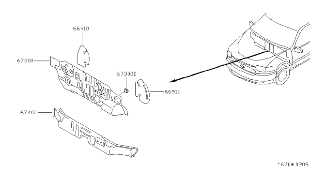 2001 Nissan Quest Dash Panel & Fitting Diagram