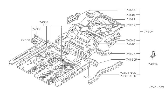 1984 Nissan Sentra Floor Panel Diagram 1