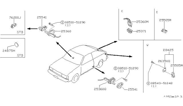 1985 Nissan Sentra Electrical Unit Diagram 2