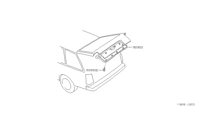 1984 Nissan Sentra Back Door Trimming Diagram 2