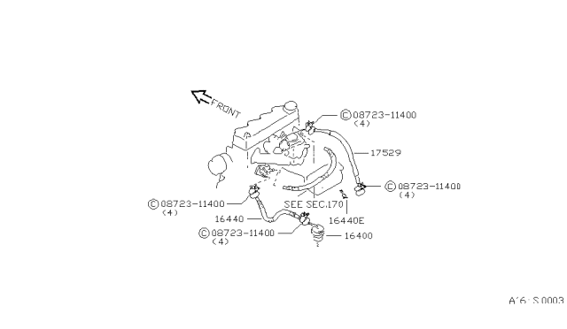 1983 Nissan Sentra Fuel Strainer & Fuel Hose Diagram 2