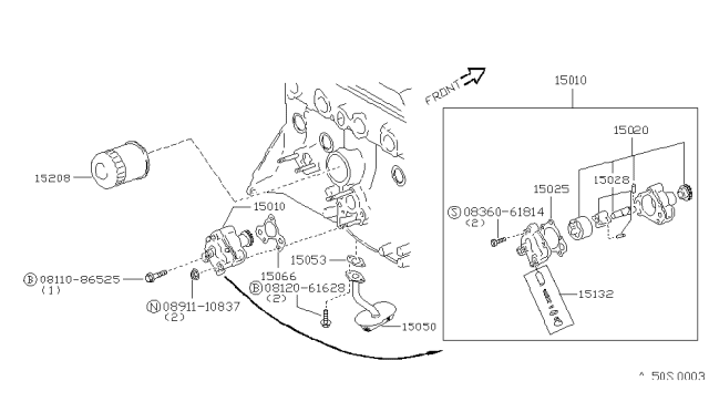 1983 Nissan Sentra Lubricating System Diagram 2