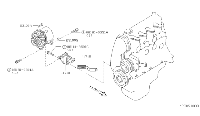 1982 Nissan Sentra Alternator Fitting Diagram 2