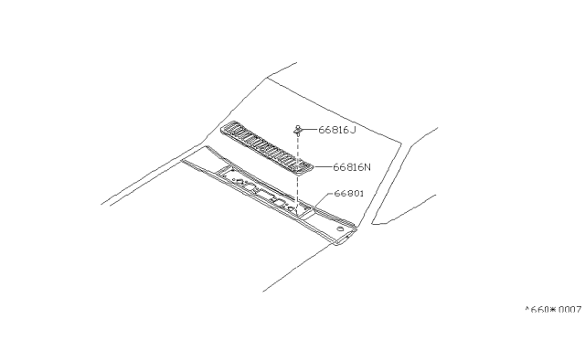 1984 Nissan Sentra Cowl Top & Fitting Diagram