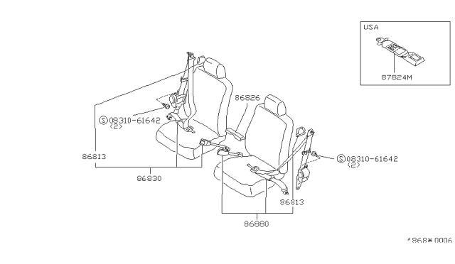 1982 Nissan Sentra Front Seat Belt Diagram