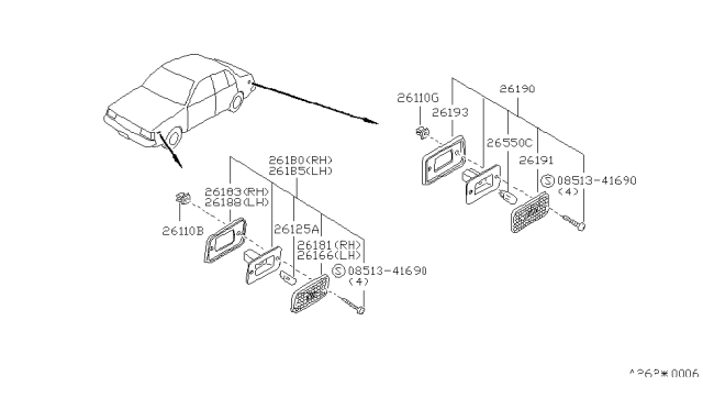 1985 Nissan Sentra Side Marker Lamp Diagram