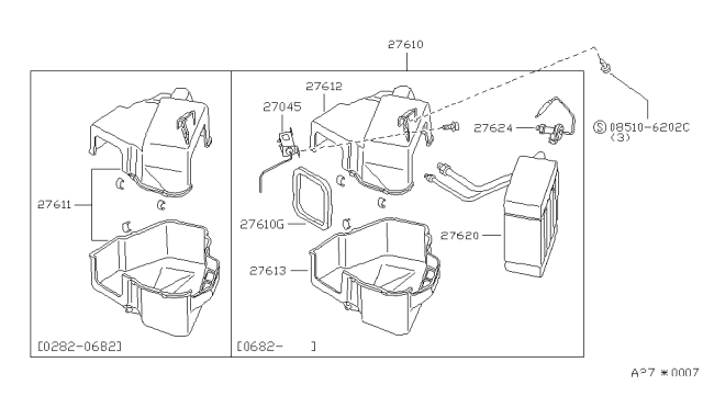 1983 Nissan Sentra Cooling Unit Diagram