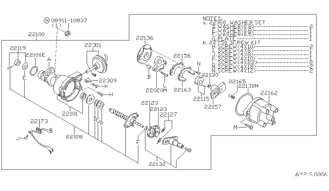 1983 Nissan Sentra Distributor & Ignition Timing Sensor Diagram 2