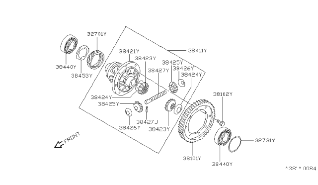 1986 Nissan Sentra Front Final Drive Diagram 2