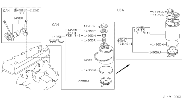 1983 Nissan Sentra Air Pollution Control Diagram 2