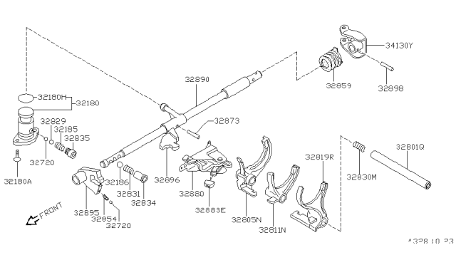 1984 Nissan Sentra Transmission Shift Control Diagram 2