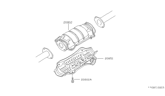 1983 Nissan Sentra Catalyst Converter,Exhaust Fuel & URE In Diagram 2