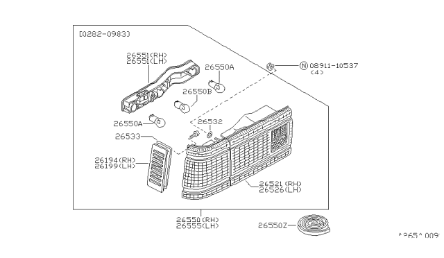 1982 Nissan Sentra Packing Rim Diagram for 26507-01A01