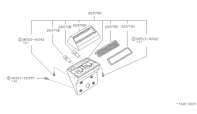 1983 Nissan Sentra High Mounting Stop Lamp Diagram 3