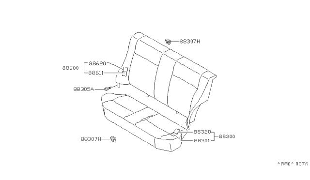 1985 Nissan Sentra Rear Seat Diagram 2