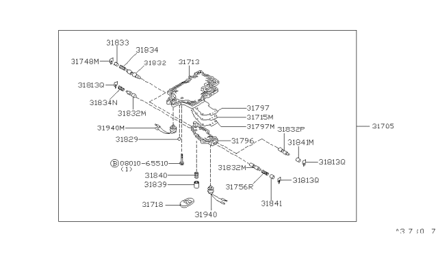 1988 Nissan Stanza Control Valve (ATM) Diagram 1