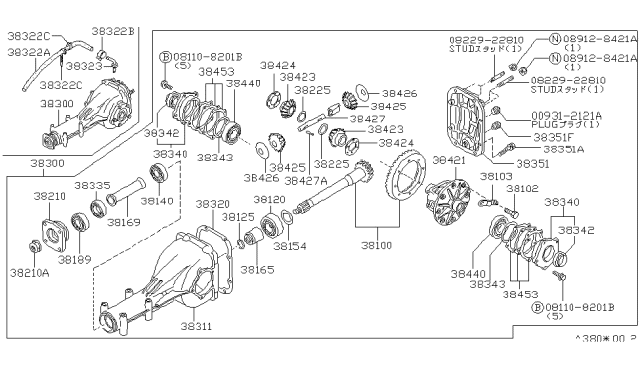 1988 Nissan Stanza Rear Final Drive Diagram