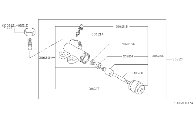 1987 Nissan Stanza Clutch Operating Cylinder Diagram