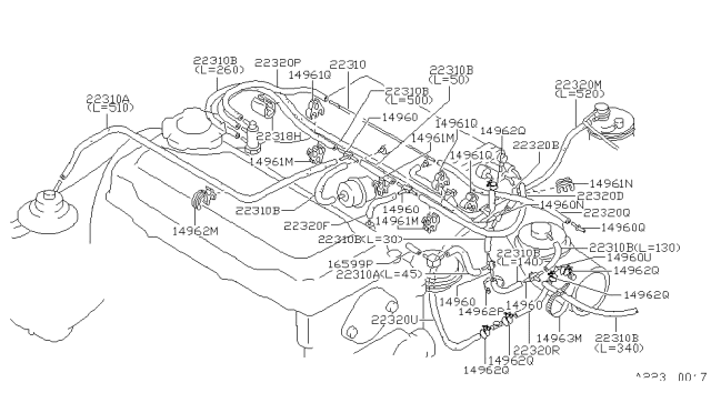 1986 Nissan Stanza Engine Control Vacuum Piping Diagram 1