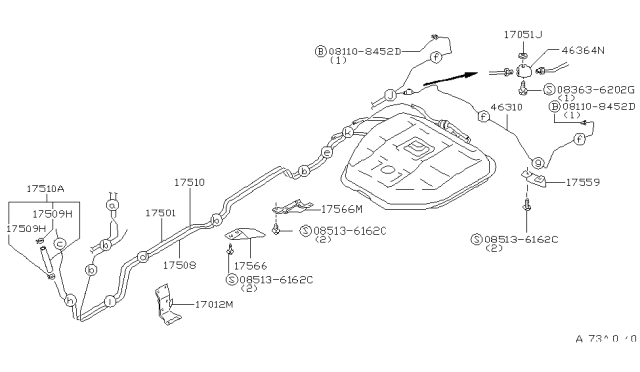 1986 Nissan Stanza Fuel Piping Diagram 3