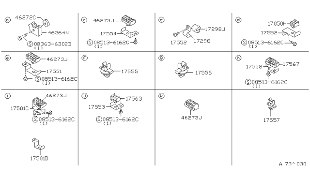 1987 Nissan Stanza Sleeve-Brake Tube Diagram for 01311-00163