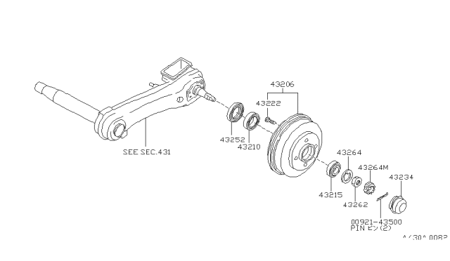 1987 Nissan Stanza Rear Axle Diagram 1