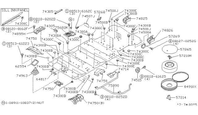 1987 Nissan Stanza Protector Fuel Tank Diagram for 17285-29R00