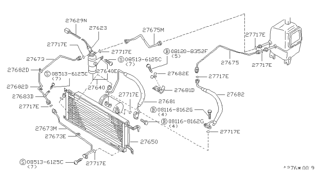 1987 Nissan Stanza Tube EVAPOLATOR Diagram for 92441-16R00