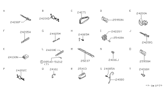 1988 Nissan Stanza Wire FUSIBLE Lk Diagram for 24022-29R15