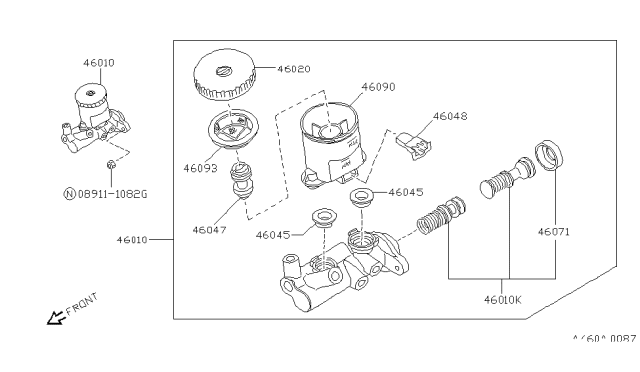 1992 Nissan Stanza Brake Master Cylinder Diagram 2