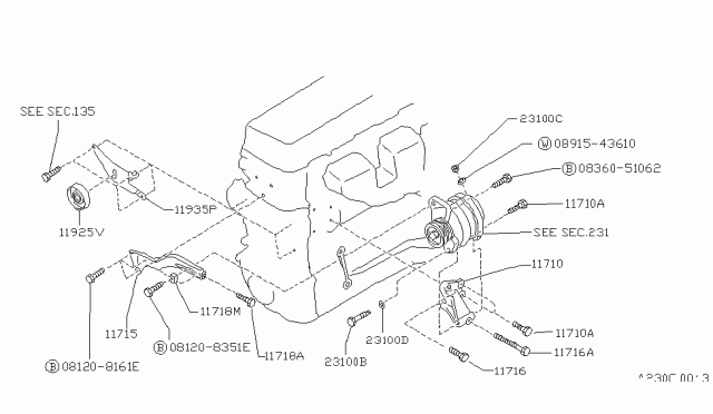 1990 Nissan Stanza Alternator Fitting Diagram