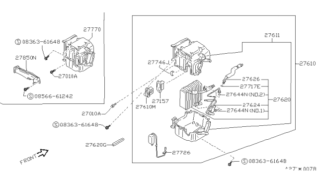 1990 Nissan Stanza Expansion Valve Diagram for 92200-50C00