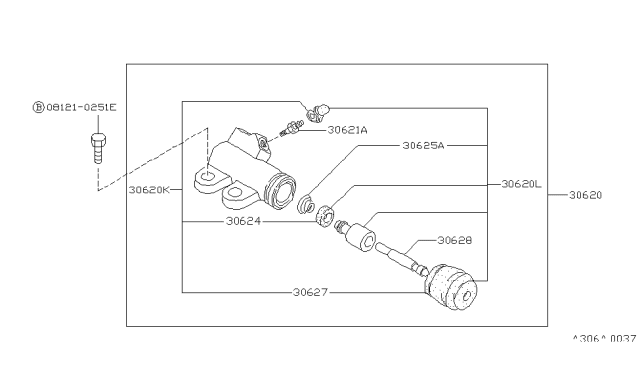 1991 Nissan Stanza Clutch Operating Cylinder Diagram