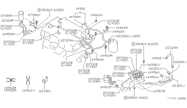 1992 Nissan Stanza Engine Control Vacuum Piping Diagram
