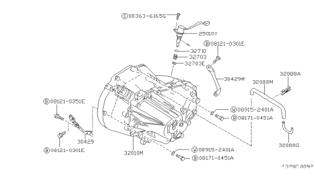 1991 Nissan Stanza Hose-Breather Diagram for 31098-65E00