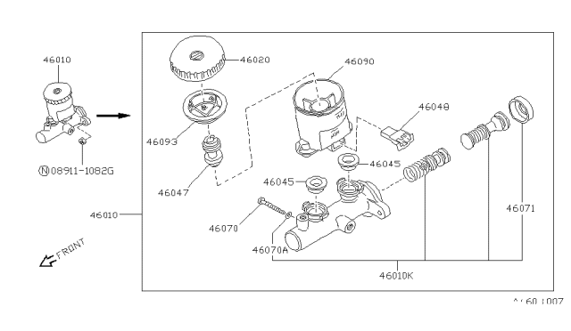 1991 Nissan Stanza Brake Master Cylinder Diagram 1