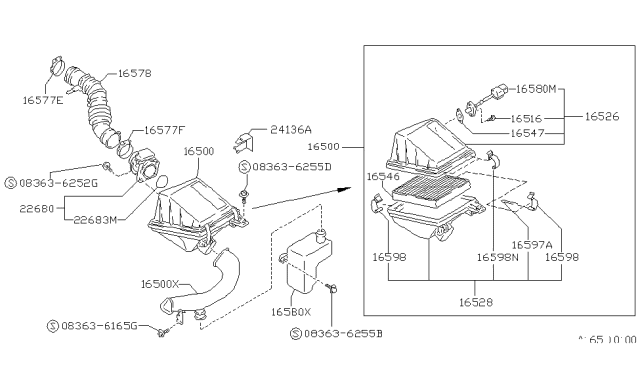 1992 Nissan Stanza Air Cleaner Diagram