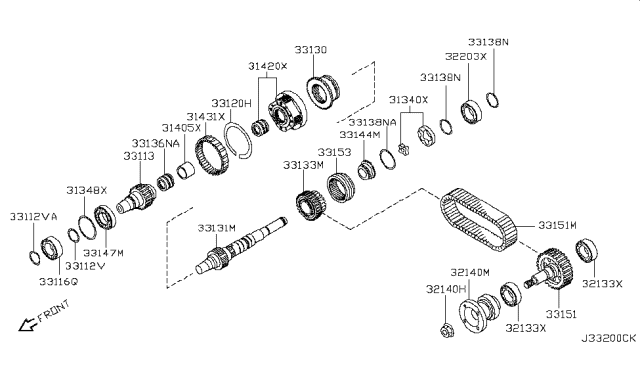 2011 Nissan Pathfinder Transfer Gear Diagram 3