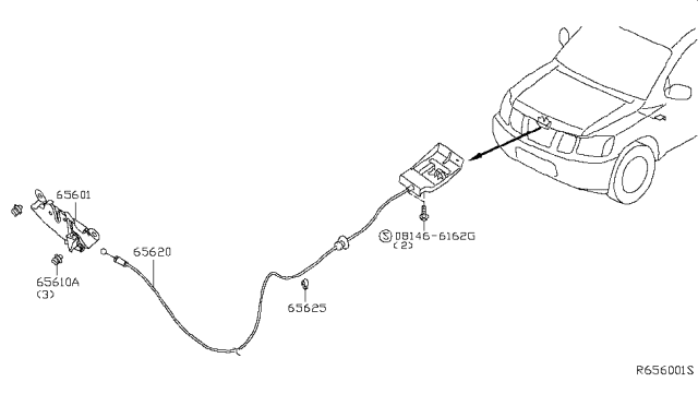 2012 Nissan Pathfinder Hood Lock Control Diagram