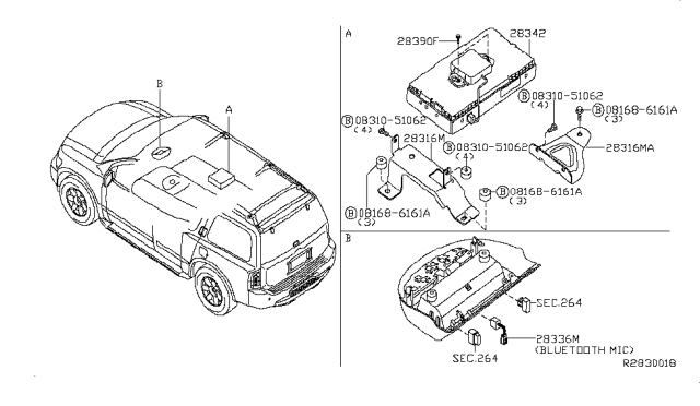 2007 Nissan Pathfinder Telephone Diagram