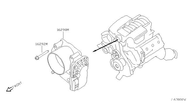 2006 Nissan Pathfinder Bolt-Chamber Diagram for 16122-7S000