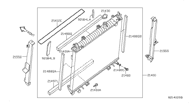 2006 Nissan Pathfinder Radiator,Shroud & Inverter Cooling Diagram 3